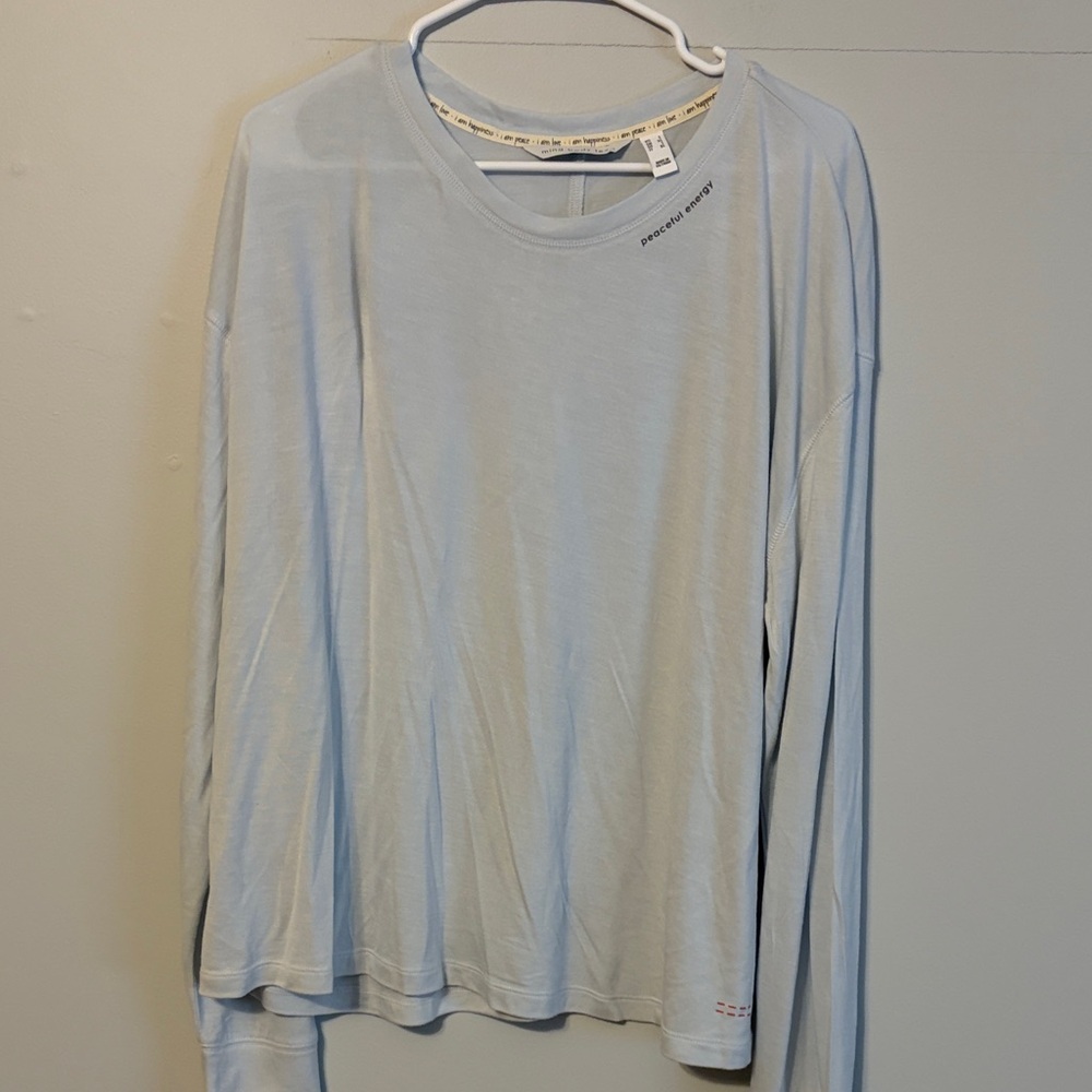 Mind Body Love: Womens Long Sleeve Tee - Light Blue. 💯 modal. Large. Super soft